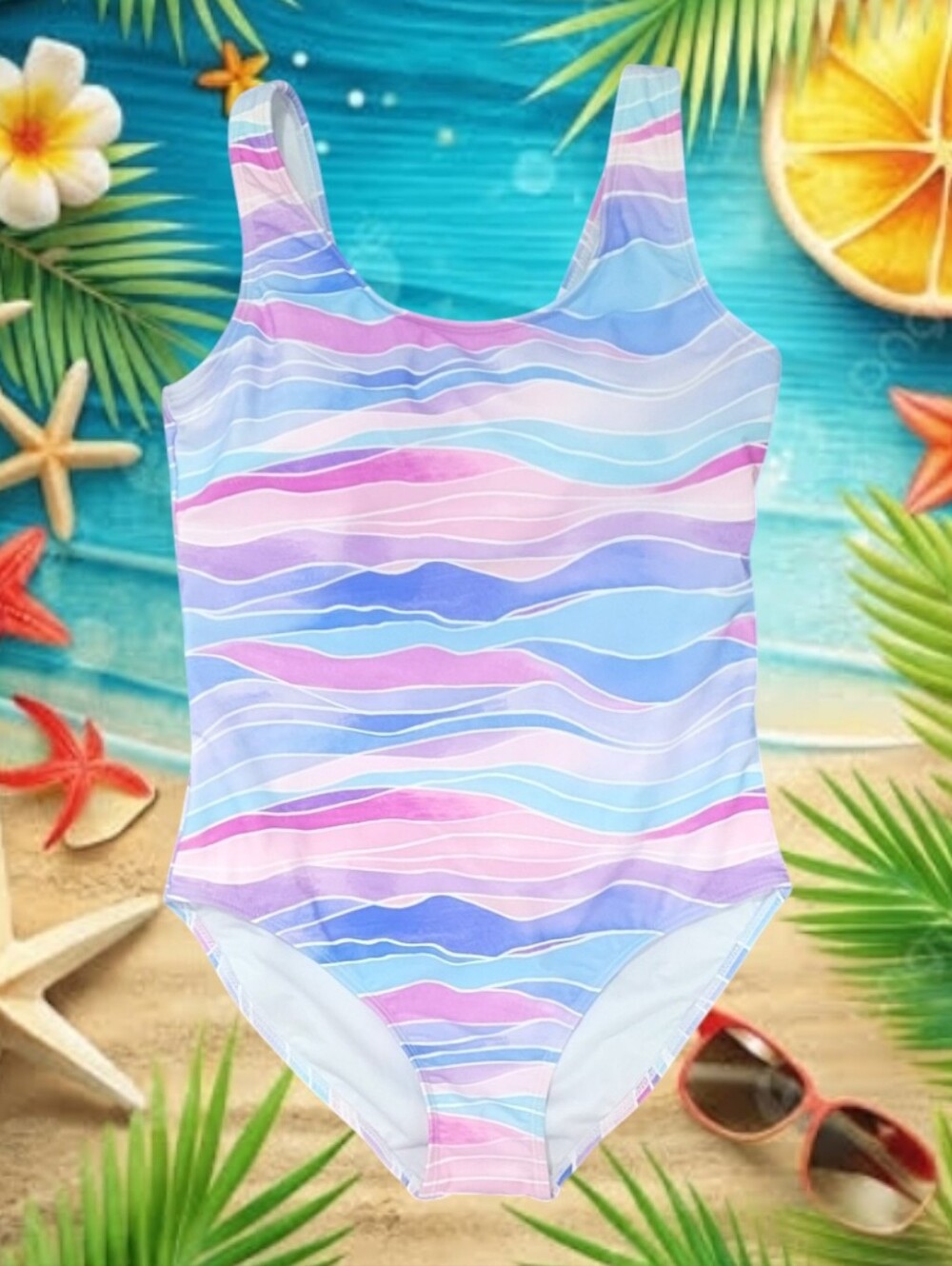 Snapper Rock Girl's Pastel Gradient One-piece Swimsuit